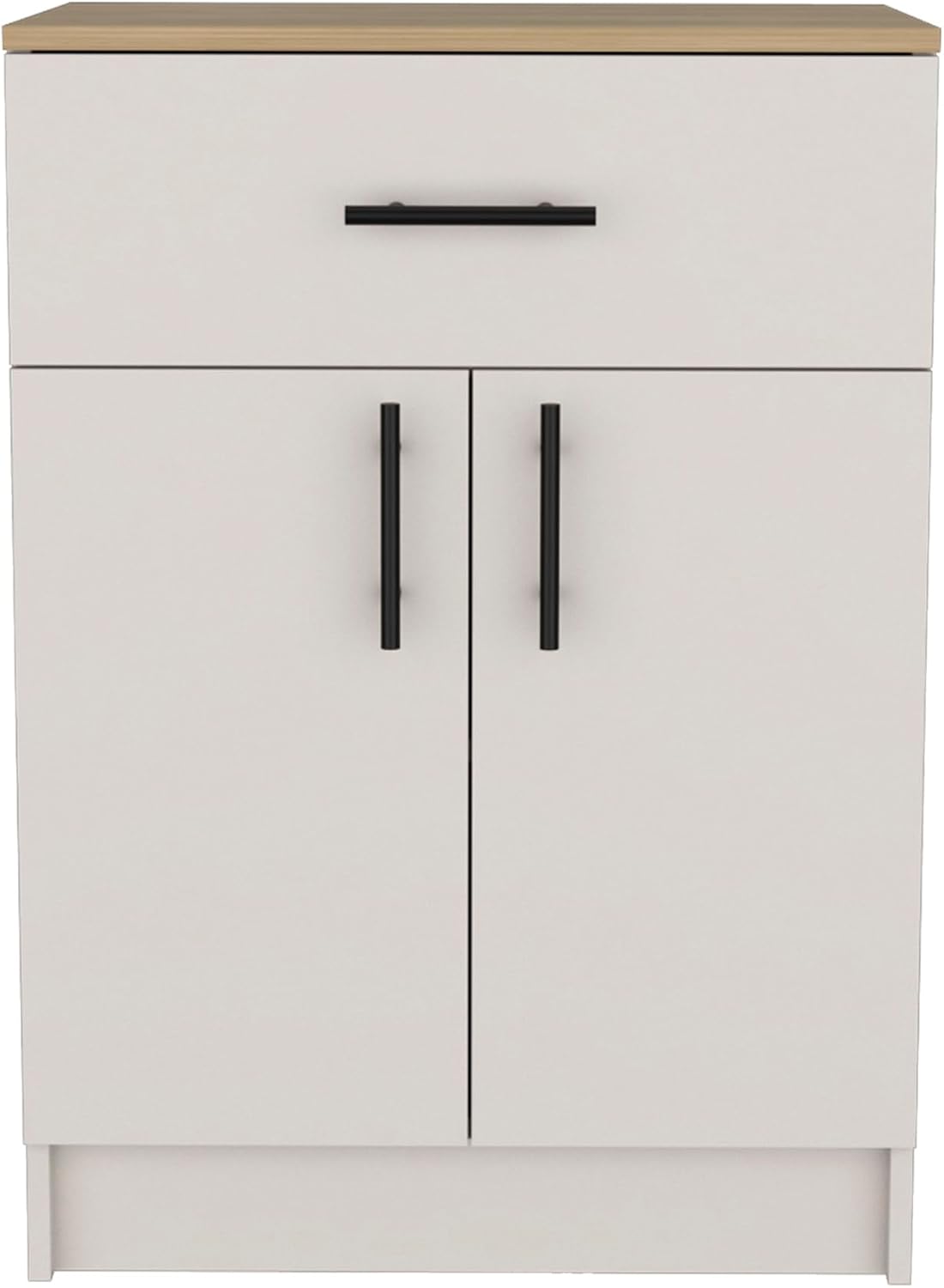 Multistorage Pantry Cabinet,Buffet Kitchen Sideboard,One Drawer,Two Interior Shelves Ivory - Natural Oak,15.9 * 23.6 * 33.5