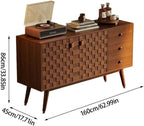 Entryway Cabinet Solid Wood Sideboard, Bar Buffet Cabinet, Living Room Bookcase, Suitable for Corridors, Dining Rooms, and Bedrooms Sideboard Storage Cabinet(M:160 * 45 * 86cm)