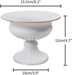 8Pcs White Compote Vases for Centerpieces, 4.7in Small Flower Vases | No Leakage, Rust-free, Metal Urn Vase, for Wedding, Birthday, Daily Home Decor, Christmas
