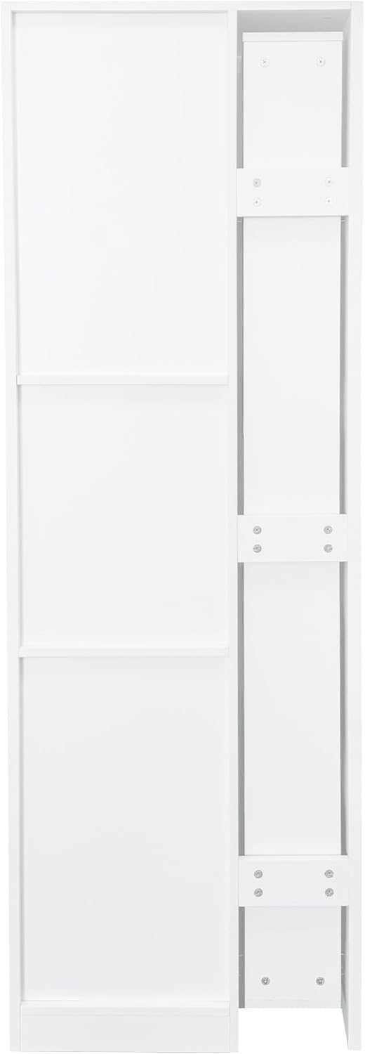 ZeHuoGe Kitchen Pantry Cabinet with Multi-Functional Pull-Out Multi-Tier Storage Shelf,Farmhouse Storage Cabinet with Glass Doors,Pantry Organizers for Kitchen, Bar,Dining Room