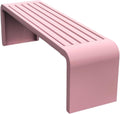 Outdoor Metal Bench, Made of Stainless Steel, with a Thickened and Widened seat, Suitable for Parks, playgrounds, Shopping malls, and bookstores Pink 180cm