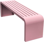 Outdoor Metal Bench, Made of Stainless Steel, with a Thickened and Widened seat, Suitable for Parks, playgrounds, Shopping malls, and bookstores Pink 180cm