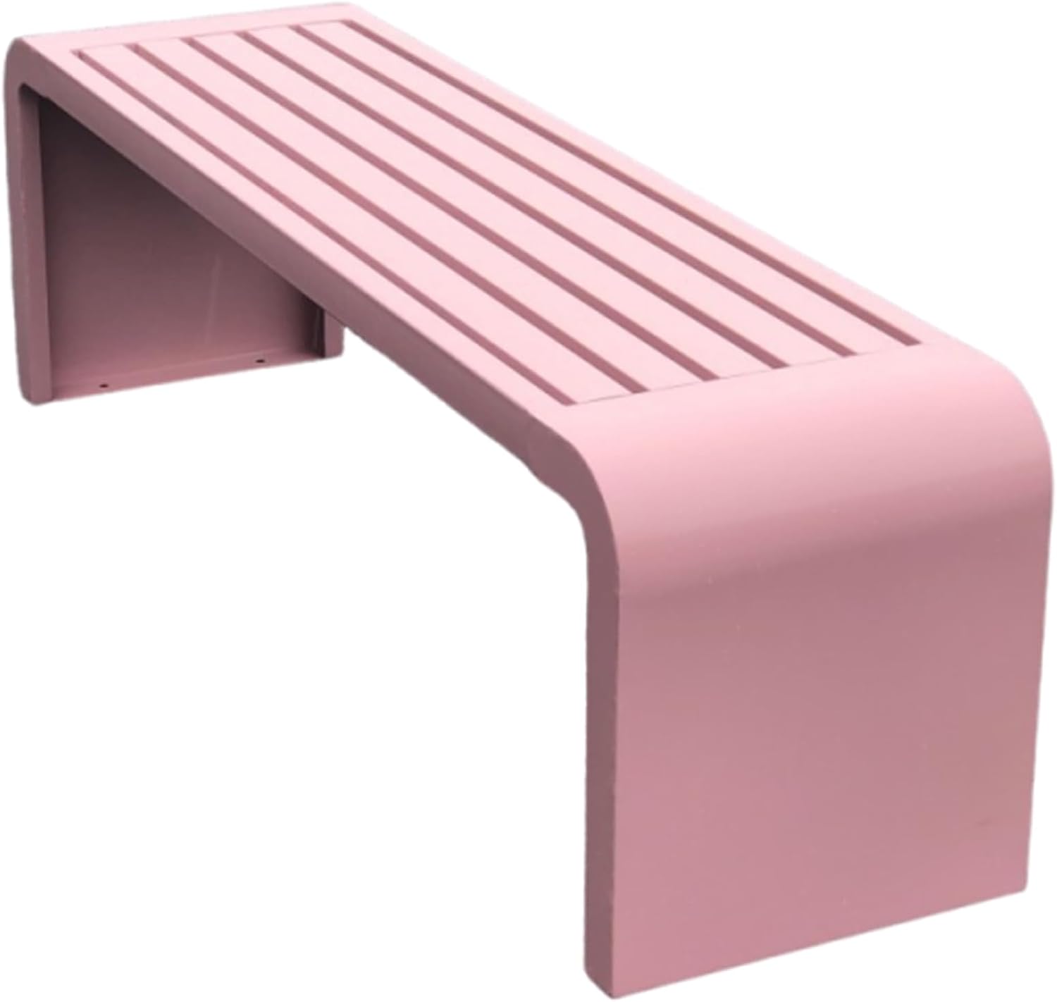 Outdoor Metal Bench, Made of Stainless Steel, with a Thickened and Widened seat, Suitable for Parks, playgrounds, Shopping malls, and bookstores Pink 180cm