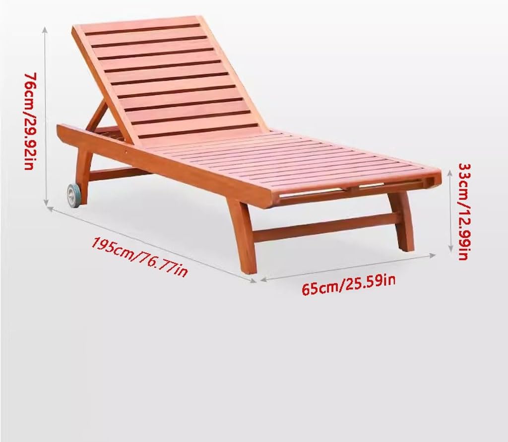 Patio Benches for Outdoors Outdoor Solid Wood Lounge Bed, Scenic Seaside Pool, Hotel Courtyard Garden, Beach Vacation Chair Garden Benches for Outdoors