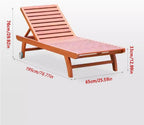 Patio Benches for Outdoors Outdoor Solid Wood Lounge Bed, Scenic Seaside Pool, Hotel Courtyard Garden, Beach Vacation Chair Garden Benches for Outdoors