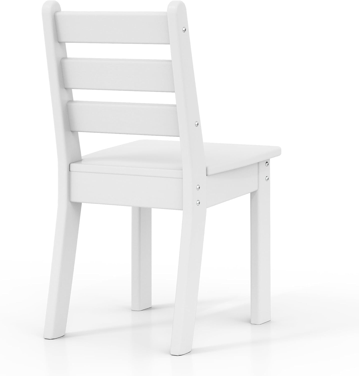 WestinTrends Treehouse Outdoor HDPE Kids Plastic Toddler Dining Chair (Set of Two), White