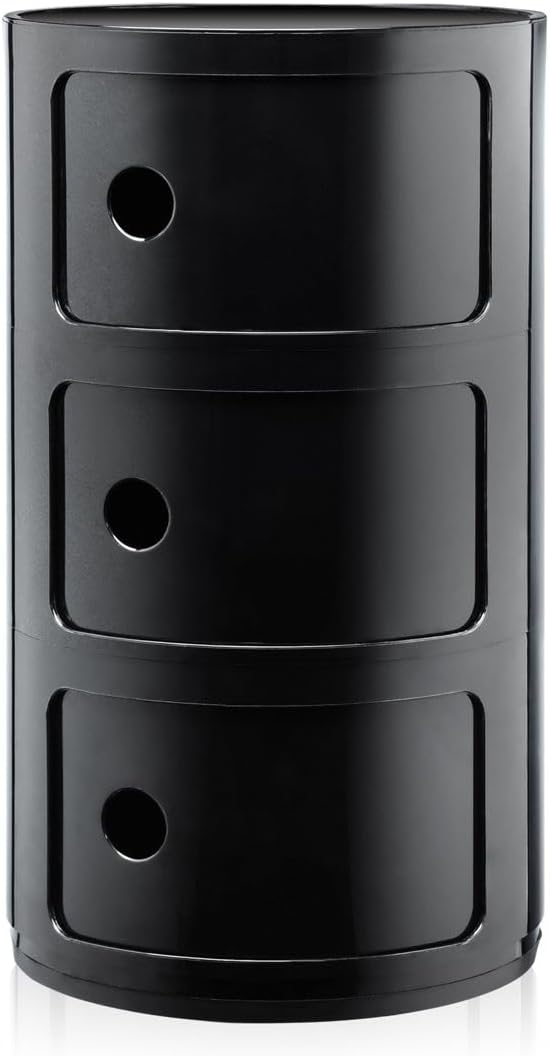 Kartell 4967/09 Componibili Drawers by Anna Castelli Ferrieri, Pack of 1, Opaque Black