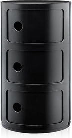 Kartell 4967/09 Componibili Drawers by Anna Castelli Ferrieri, Pack of 1, Opaque Black