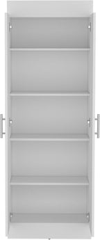 Contemporary Pantry Cabinet, Modern Storage Cabinet with 5 Internal Shelves and 2 Doors,for Kitchen Home