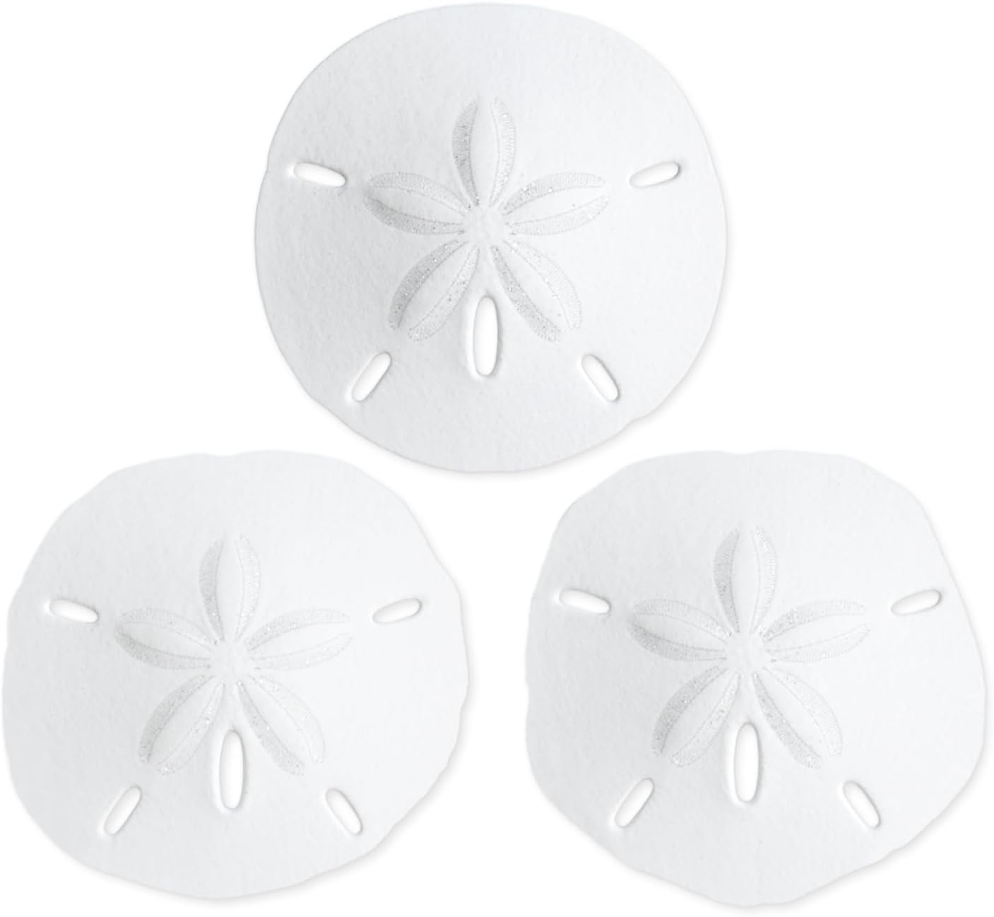 Real Sand Dollars 3" to 3.5" (3 Pack) – Sand Dollar Wall Art & Ornament Set – Beach Wedding Decor – Nautical Party Table Decor – Mini Shells for Crafts – Coastal Gifts