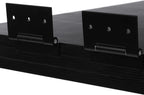 Wall Mounted Folding Table, Solid Wood Multi-Layer Fold Down Desk 132lbs Load-Bearing, Space-Saving for Kitchen, Home Office & Small Spaces (Black)