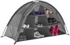 Camping Shoe Rack Organizer with 9 Shelves, Collapsible RV Closet Shelves for Tent, Portable Foldable Clothes Storage Unit, Heavy dutys Oxford Gear Shelf