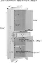 Maykoosh Kitchen Pantry Cabinet - Large Storage, Adjustable Shelves, Distressed Gray Finish