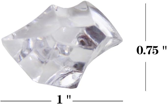 Clear Acrylic Ice Rock Crystals Treasure Gems For Table Scatters, Vase Fillers, Wedding, Banquet, Party, Event, Birthday Decoration (Clear, 385)