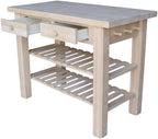 International Concepts Modern Wood Kitchen Island in Natural