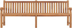 Extra Large Solid Teak Wood Garden Bench, 90 Inch Outdoor Patio Seating, Heavy Duty Rectangular Bench for Backyard, Deck, and Park, Seats 3-4