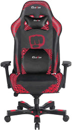 Clutch Chairz Throttle Series Pewdiepie Edition Gaming Chair - Premium Ergonomic Design, Lumbar and Head Support Pillows - Black/Red