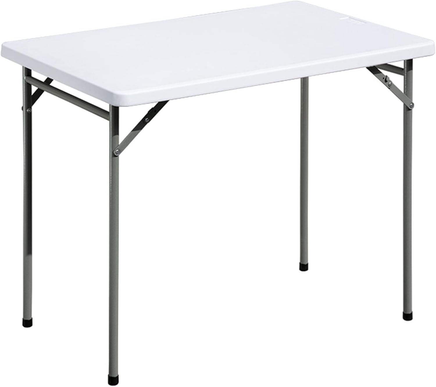Folding Table 3ft Rectangular All-Occasion Plastic Folding Event Table for Indoor and Outdoor, Portable Desk, Camping, Durable and Stable, HDPE and Steel, Wide Application, White