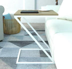 Z-Shaped Slide Under Sofa Side Table-Slide Under Couch Snack Table, Multi-Functional Laptop Side Table