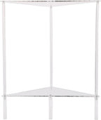 banapoy Acrylic End Table, 2 Tier Clear Corner Side Table, Small Corner Shelf Stand Display Rack, for Living Room, Bedroom, Bathroom, 11.8x19.7in