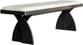 Modern Retro Wooden Long Bench at The Foot of The Bed in The Bedroom Dressing Room or Home for Changing Shoes Entryway(Small)