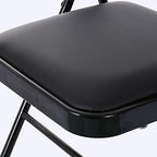 Karl home 6 Pack Black Folding Chairs with Padded Seats for Outdoor & Indoor, Portable Stackable Commercial Seat with Steel Frame for Events Office Wedding Party, 330lbs Capacity