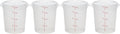 Cambro Food Storage Containers with Lids (BPA-Free) - 4 Quart - Food Grade Buckets with Lids (4 Pack) - For Dough Proofing and Brining (Translucent)