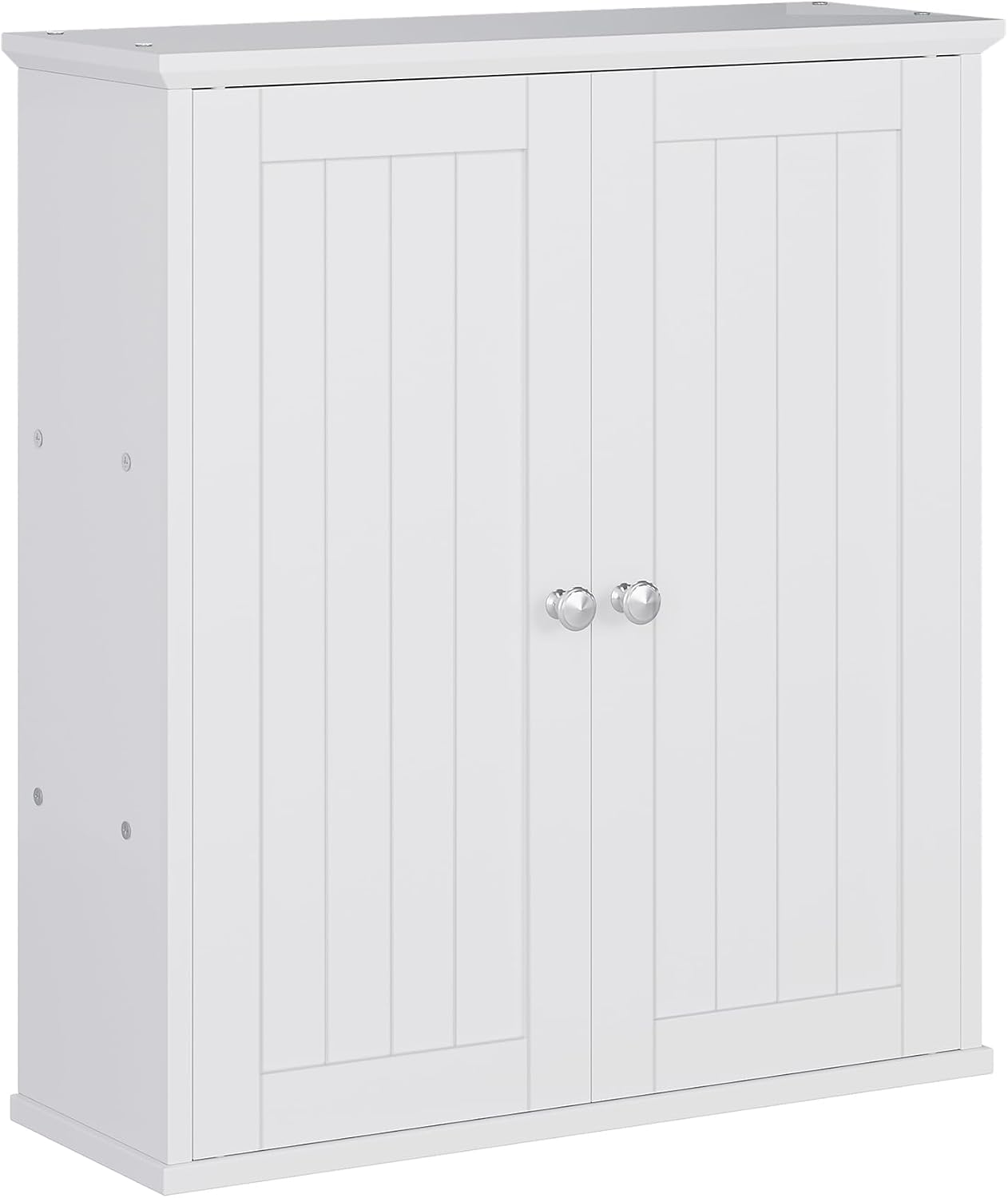 Walsunny Bathroom Medicine Cabinet Wall Mount with 2 Doors and 2 Shelves, Small Bathroom Cabinet Wooden Storage Cabinet Over Toilet Restroom Laundry Room Kitchen, White