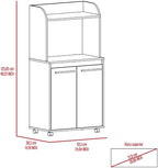 24.84" D*14.19W*49.23" H Freestanding Kitchen Pantry with Shelf, 3 Shelves, Double Door, Rectangular Storage Cabinet, Modern Minimalist, for Living Room, Dining Room, White
