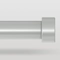 VOIIY Silver Curtain Rods for Windows 48 to 84 Inch(4-7 Feet),1" Diameter Drapery Rods with Modern Style End Cap Finials,Size:36-88 Inch,Antique Silver
