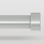 VOIIY Silver Curtain Rods for Windows 48 to 84 Inch(4-7 Feet),1" Diameter Drapery Rods with Modern Style End Cap Finials,Size:36-88 Inch,Antique Silver
