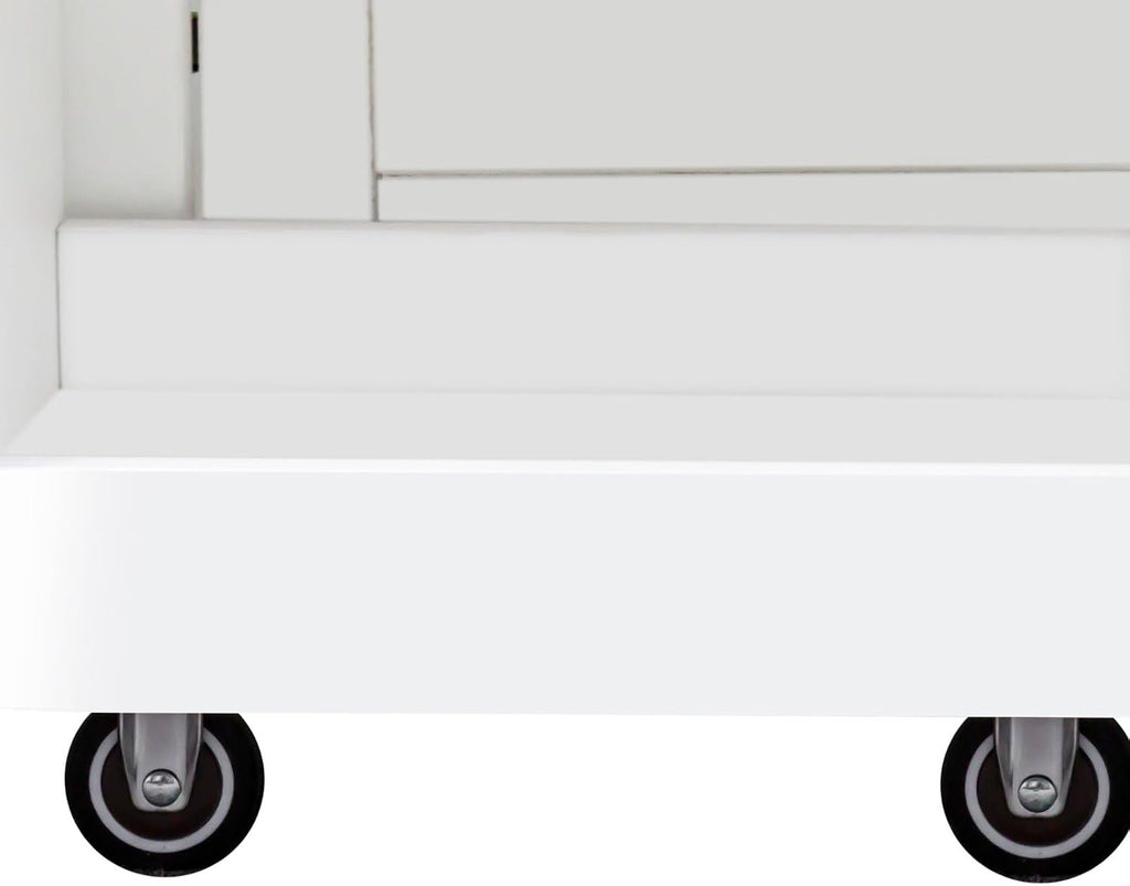 Kitchen Pantry Cabinet with Pull-Out Storage Shelves - Versatile 4-Door Organizer for Kitchen, Dining Room, and More (70.87" H x 43.31" W x 15.75" D), White