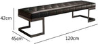 Modern Leather Bed end Bench Bedroom Dressing Room Leisure Entryway(Small)