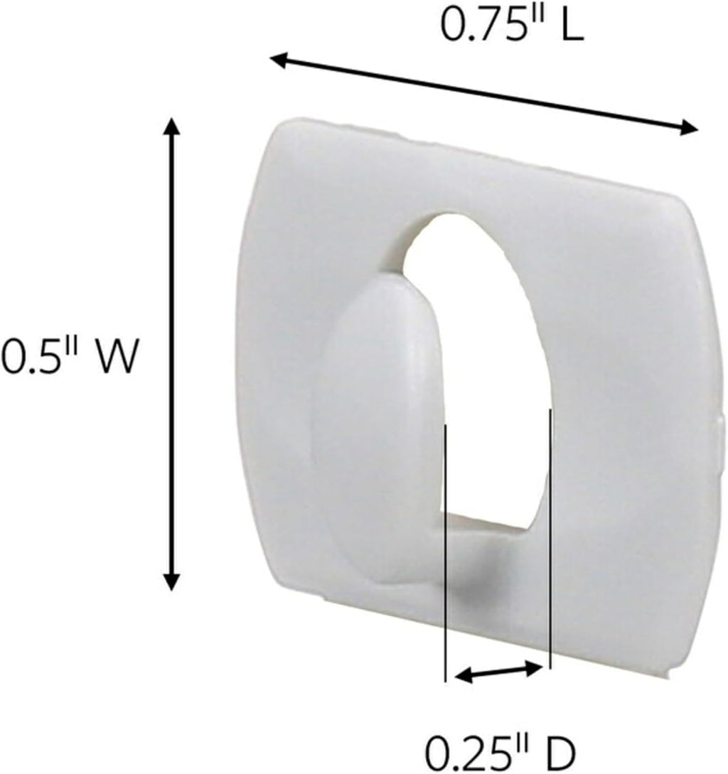 Command Decorating Clips, 40 Clips and 48 Strips, Damage-Free Hanging Light Clips with Adhesive Strips, No Tools Small Wall Clip for Hanging Lights and Cables (Pack of 2)