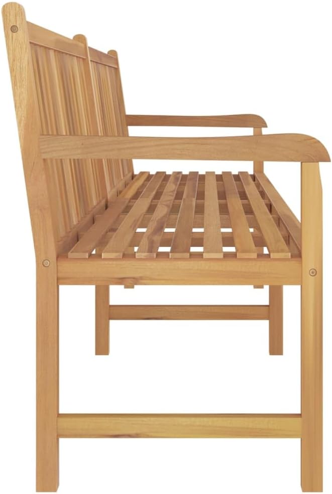 Garden Bench Warm Teak Wood Fine Sanded Teak Hardwood Large,Solid Teak 4Seater Garden Bench for Comfort and Style Outdoor Patio Furniture