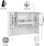 Bush Home Westbrook 60W Computer Desk Hutch in White Ash | Dining Room, Living Room, Home Office Storage