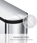 simplehuman 45 Liter / 11.9 Gallon Butterfly Lid Kitchen Step Trash Can, Brushed Stainless Steel