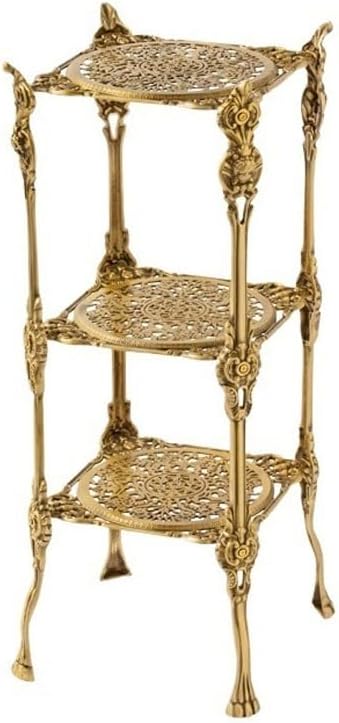 Nordic Home Living Room Metal Floor Rack Multi-Layer Hollow Shape Storage Light Luxury Side Table