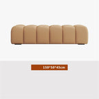 Modern Fabric Bed end Bench Long Bedroom Tatami Mat Dressing Room Sofa Wooden Shoe Changing Stool Entryway(XL)