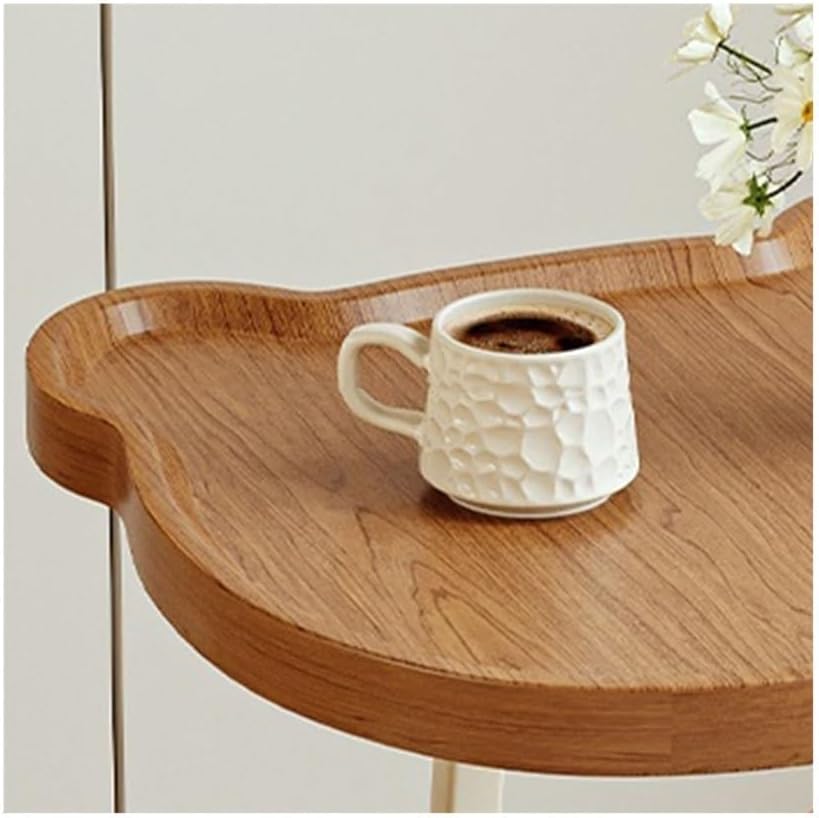 Movable Sofa Side Table Cute Minimalist Small Trolley Living Room Corner Wheeled Shelf Nightstand Small Side Table