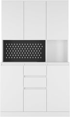 74” Kitchen Sideboard with Charging Function with 6 Doors, 3 Shelves and 2 Drawers, Multifunctional Cabinet for Living Room and Dining Room,for Kitchen