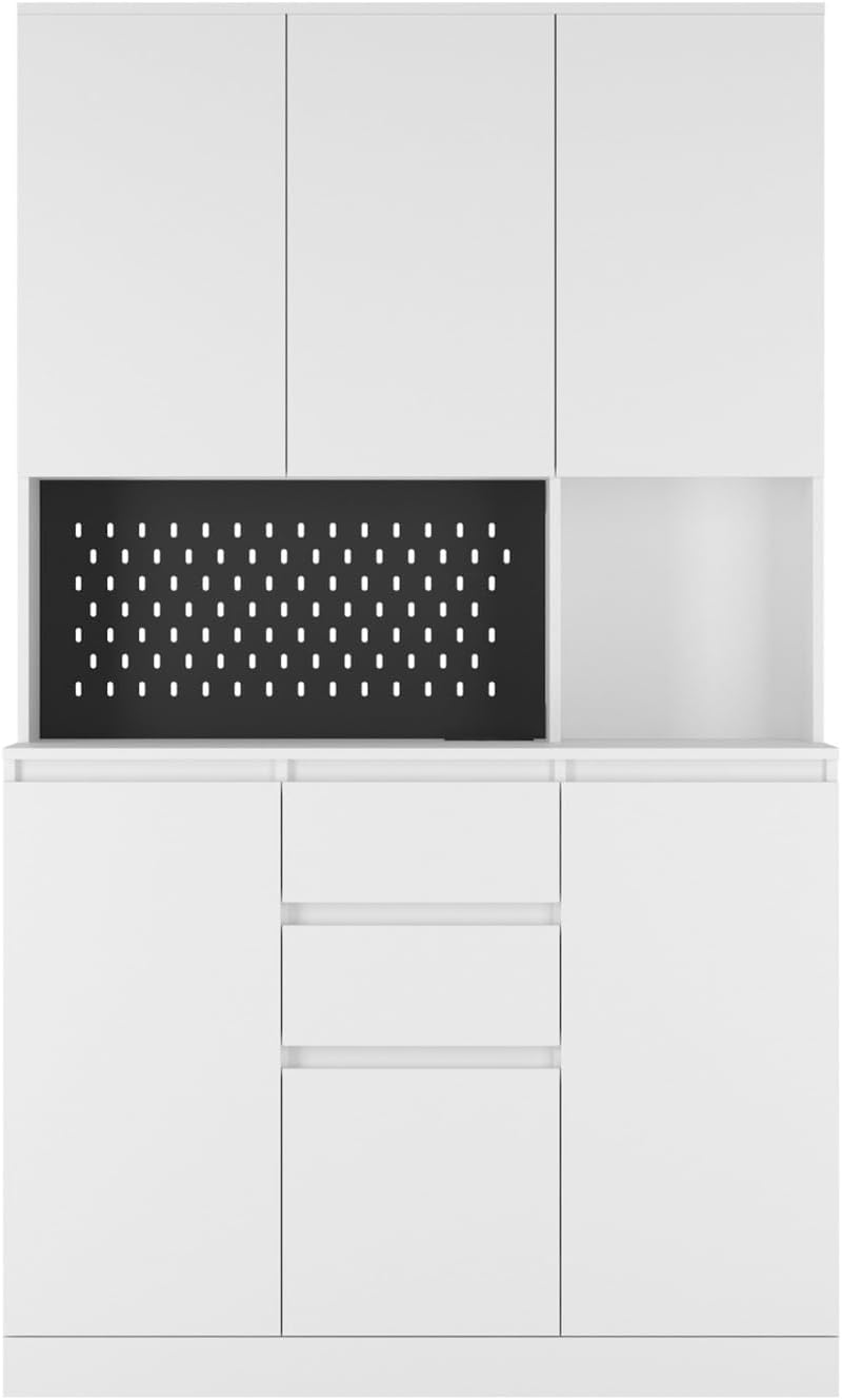 74” Kitchen Sideboard with Charging Function with 6 Doors, 3 Shelves and 2 Drawers, Multifunctional Cabinet for Living Room and Dining Room,for Kitchen