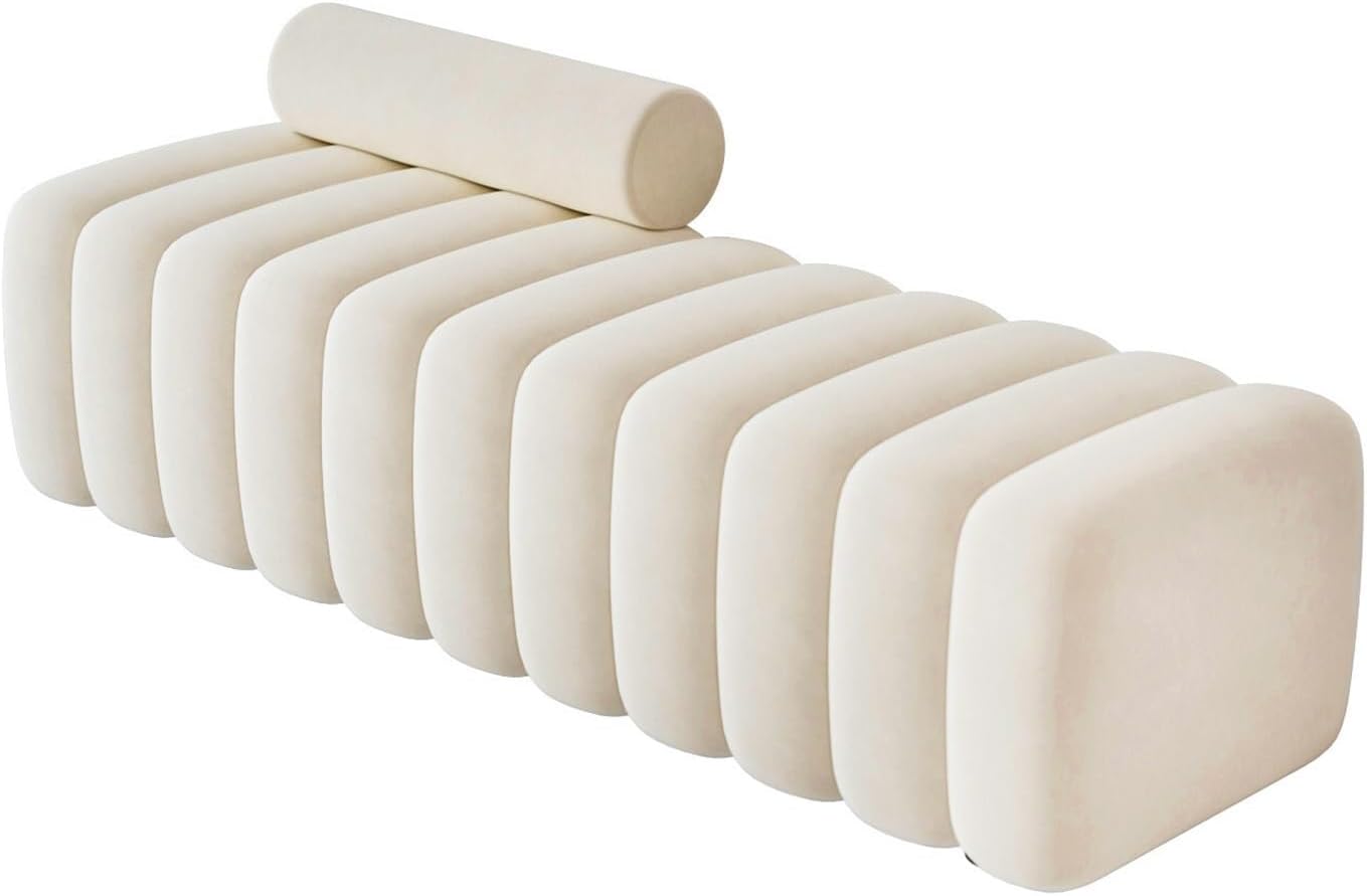 Modern Long Bench with Backrest for Changing Shoes Bedroom Bed end Walk-in Closet Rest Area Entryway(XXXX-Large)