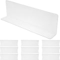Homoyoyo 10pcs L-Shaped PVC Closet Dividers 20cm High Plastic Shelf Organizers for Cabinet and Dresser Storage Separation