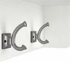 Bush Home Woodland 40W Wall Mounted Coat Rack with Shelf in White Ash | Cubbies and Hooks for Entryway, Mudroom, Foyer Storage