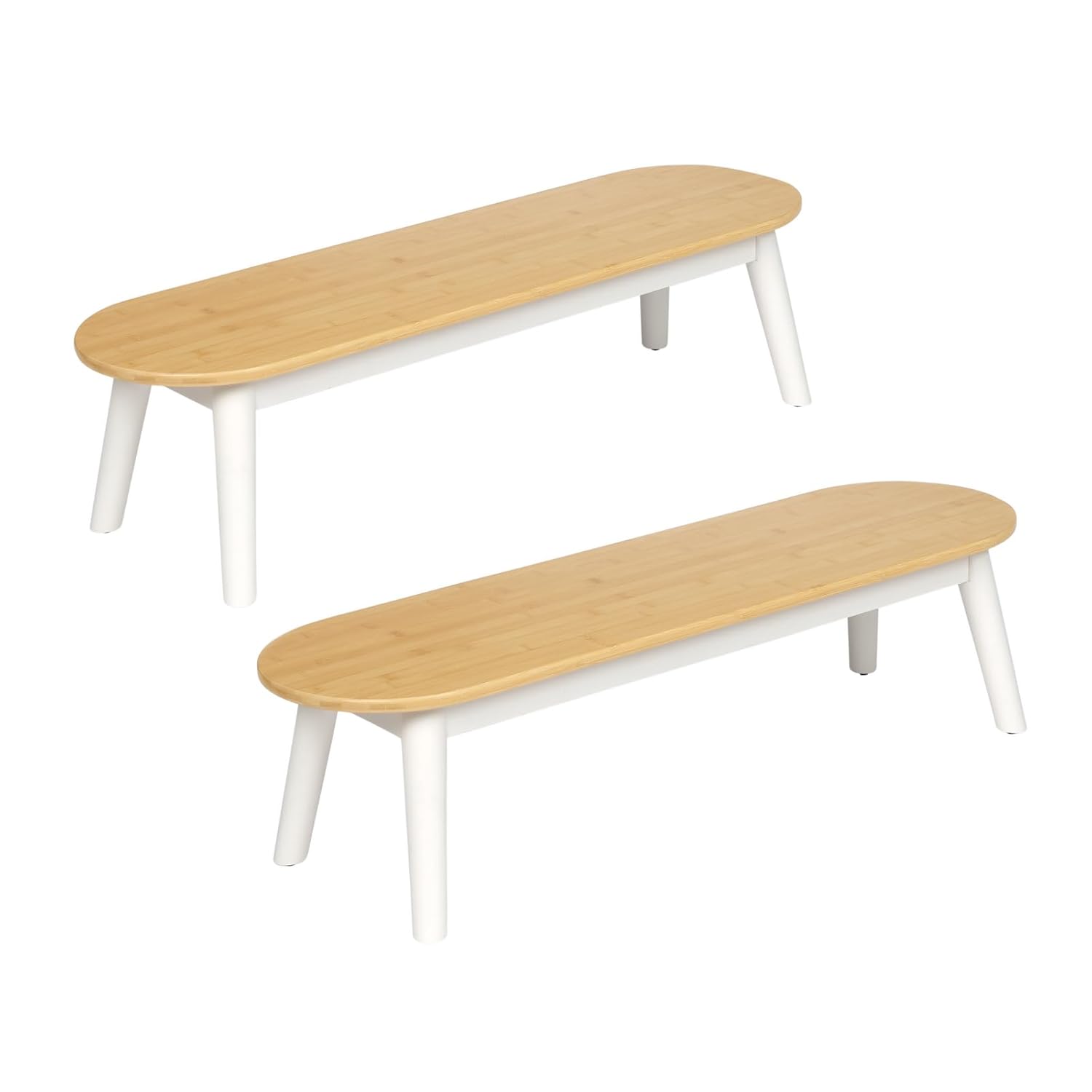 Environments Milestones Bamboo and Rubberwood Bench - Set of 2