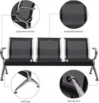 Kinsuite Waiting Room Chair - 3-Seat Airport Reception Lobby Office Bench, Black