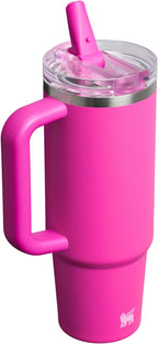 STANLEY Quencher ProTour Flip Straw Tumbler with Leakproof Lid 30 oz | Built-in Straw and Handle | Cup Holder Compatible for Travel | insulated Stainless Steel Cup | BPA-Free | Violet Blossom