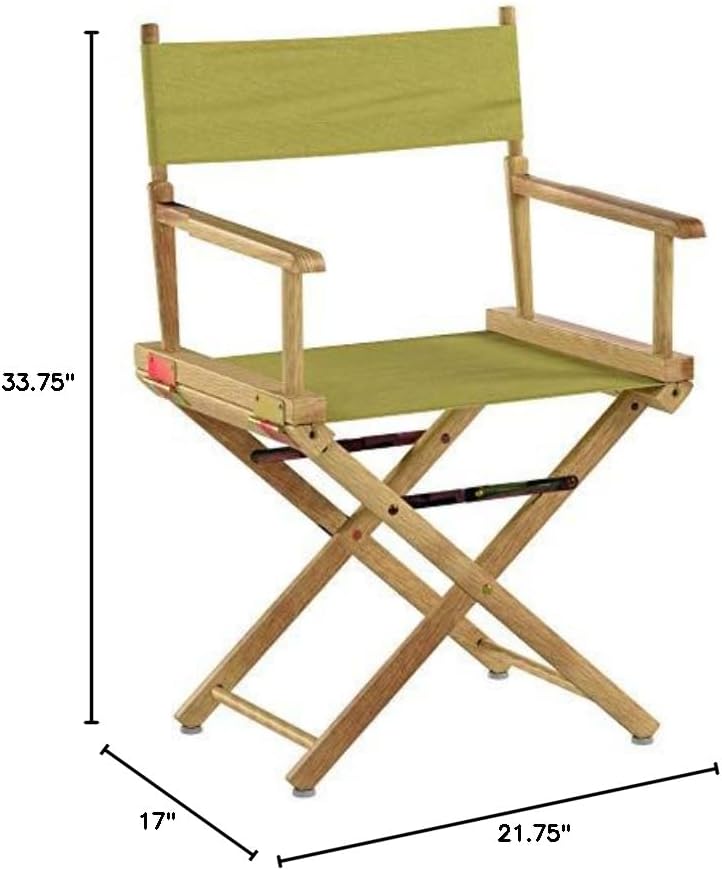Casual Home 18" Director's Chair Natural Frame with Olive Canvas