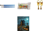 TINDAY Paint by Numbers Kit for Adults Paint by Number for Aults Beginner Pumpkin DIY Canvas Painting by Numbers Haunted House Acrylic Painting Arts Craft for Home Deco 16x20 Inch
